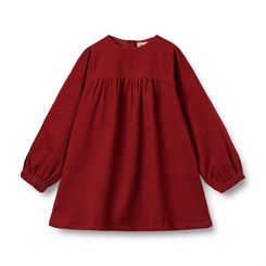 Wheat dress L/S Elvira - Cherry red